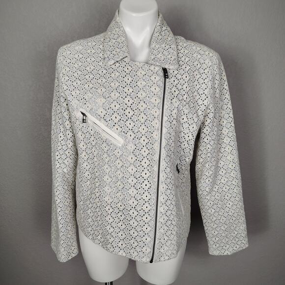 Anthropologie Dolan Left Coast Rossi Eyelet Moto Jacket Size XL - Picture 16 of 16